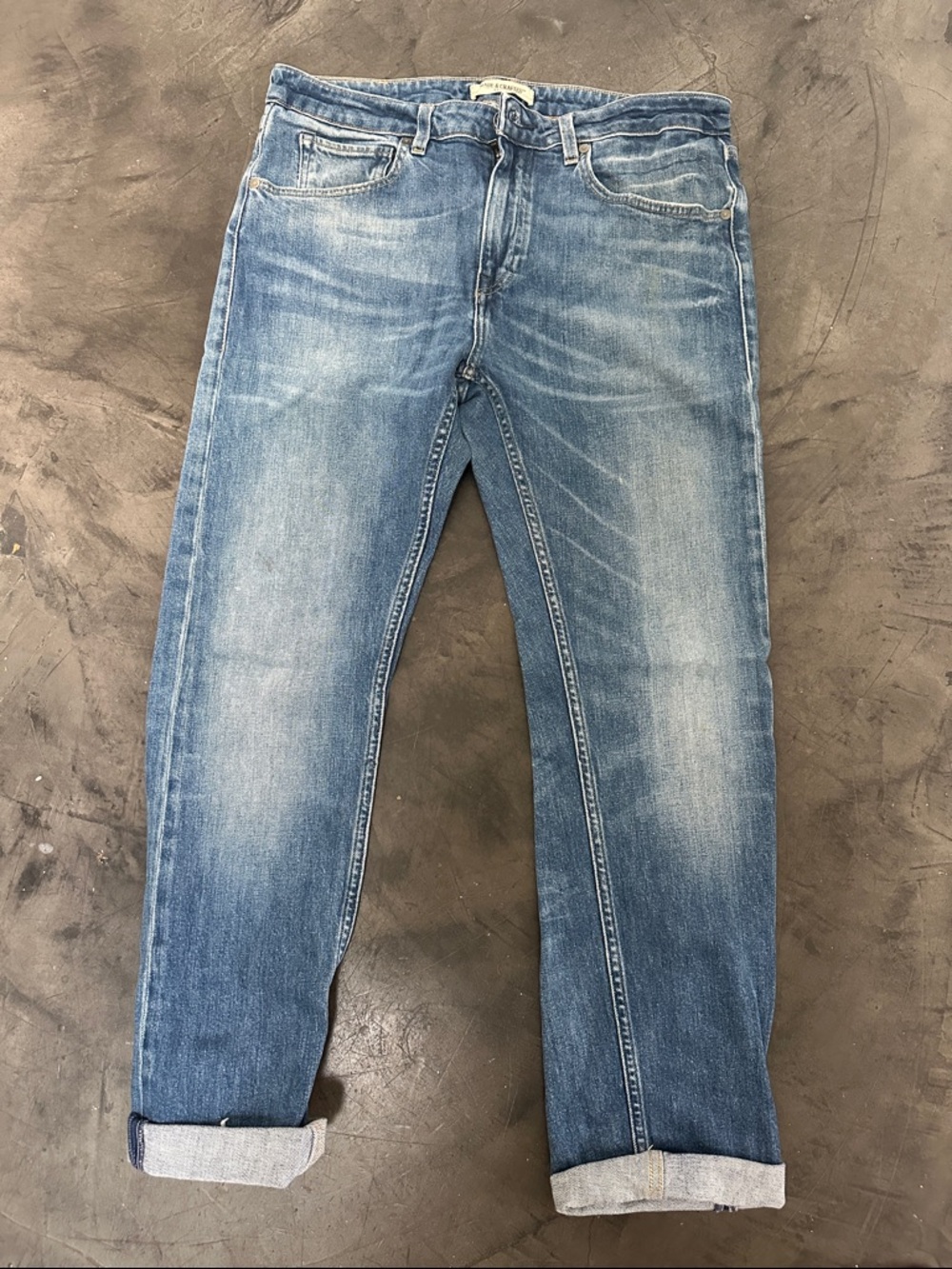 Levis Made and Craft Premium Men's Light Blue Washed Jeans - Classic straight 34 - Picture 3 of 4